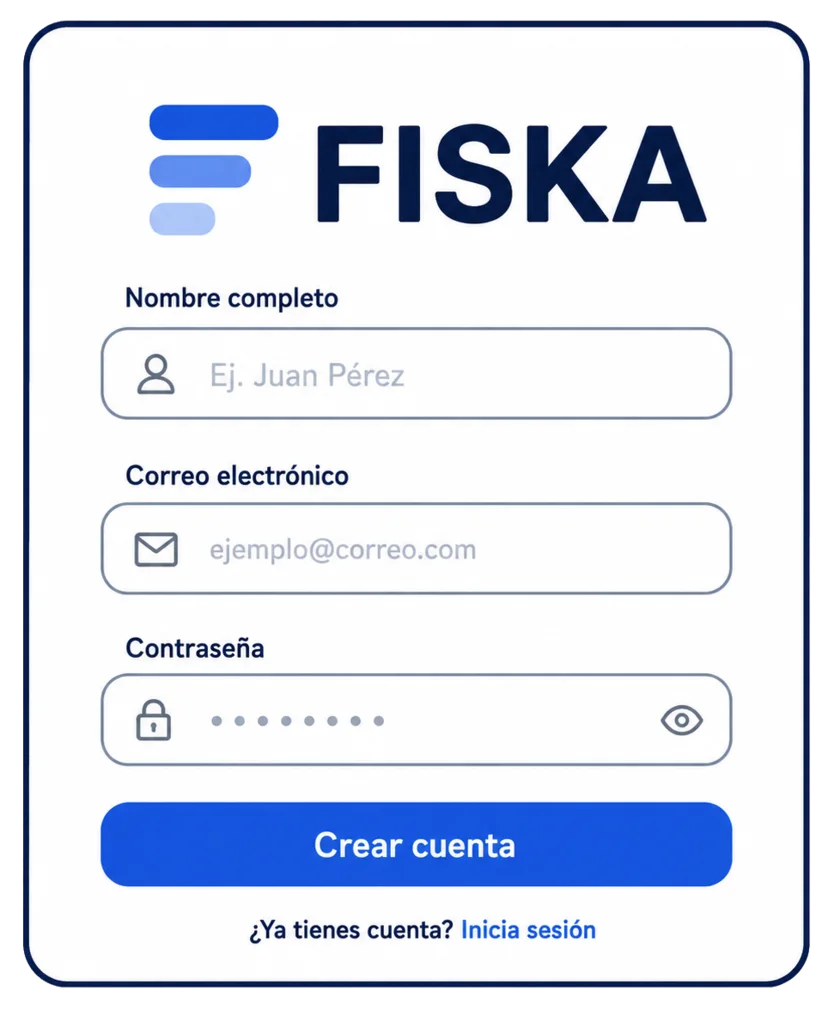 Formulario de registro de Fiska